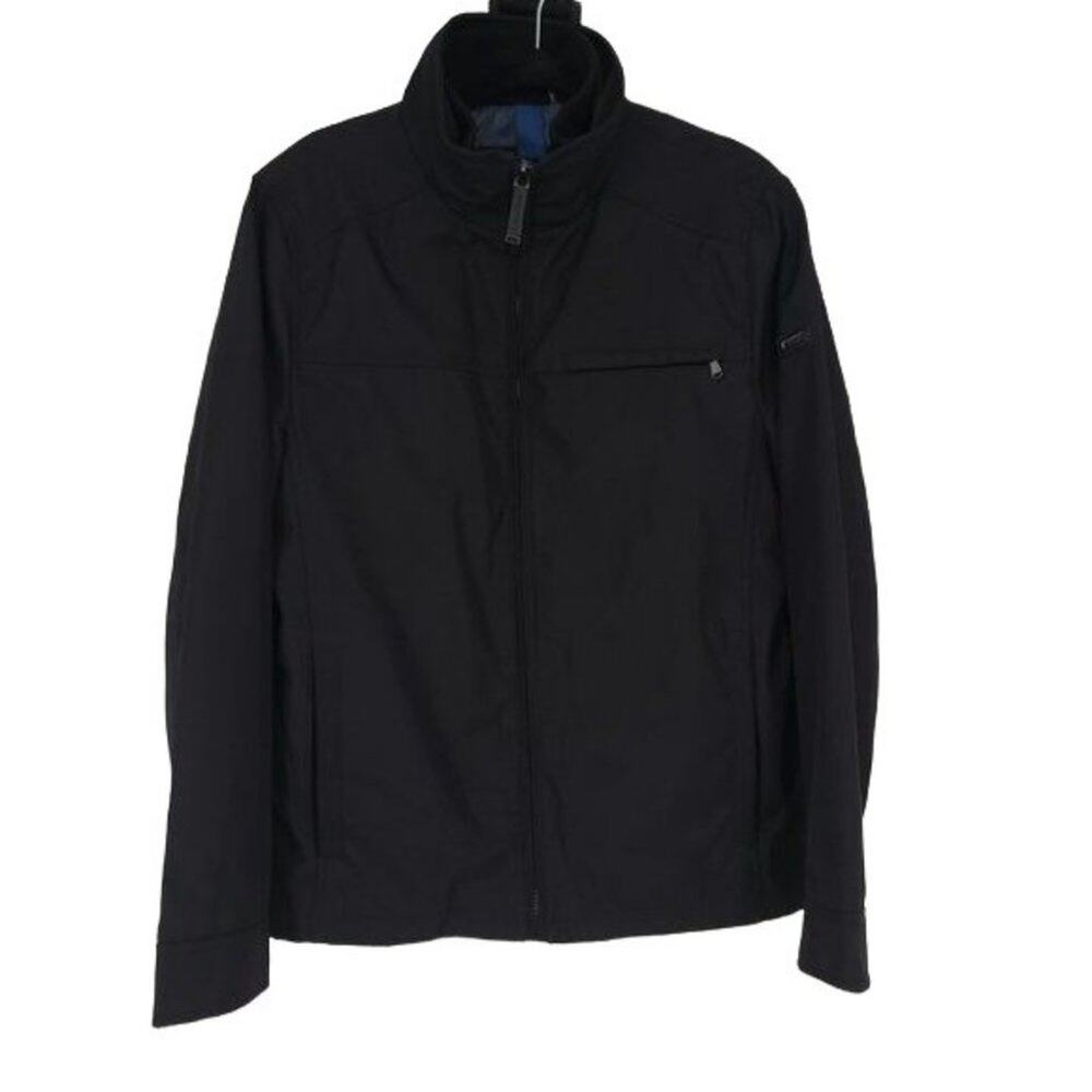 Calvin Klein Men's Black Full Zip Poly Bonded Lightweight Jacket Size Small